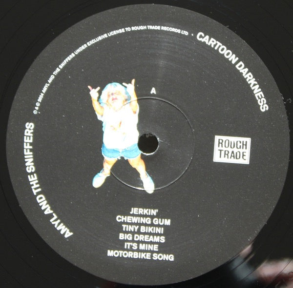 Image of Label Cover of LP - VG+/VG+ - AMYL AND THE SNIFFERS, Cartoon Darkness (Rough Trade; RT0510LP, UK & Europe 2024, Inner, Poster), , - 2716025C