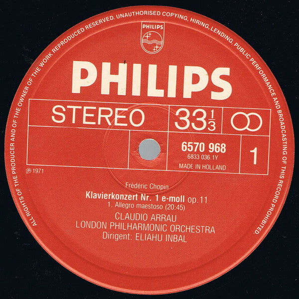Image of Label Cover of 9xLP - VG+/VG+ - CLAUDIO ARRAU, Chopin: Arrau Edition (Philips; 6768 354, Netherlands 1983, Box Set, Booklet), , - 3545421S