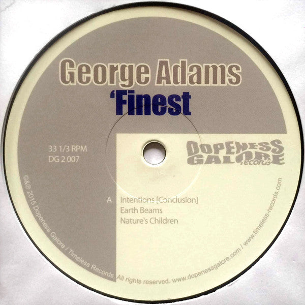 Image of Label Cover of 2325267E: LP - GEORGE ADAMS, Finest (Dopeness Galore ; DG 2 007, Netherlands 2015) VG+/VG+