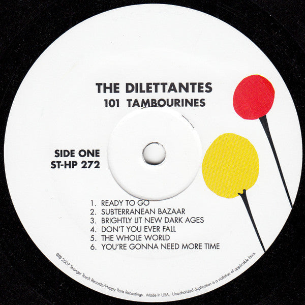 Image of Label Cover of 2425158E: LP - THE DILETTANTES, 101 Tambourines (Stranger Touch Records ; ST-HP 272, US 2007) VG+/EX