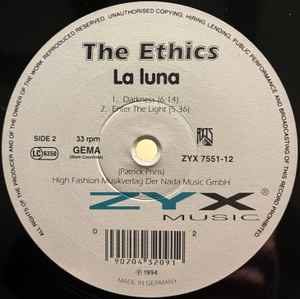 Image of Label Cover of 2715019C: 12" - THE ETHICS, La Luna (ZYX Music; ZYX 7551-12, Germany 1994) Black ink on label /VG