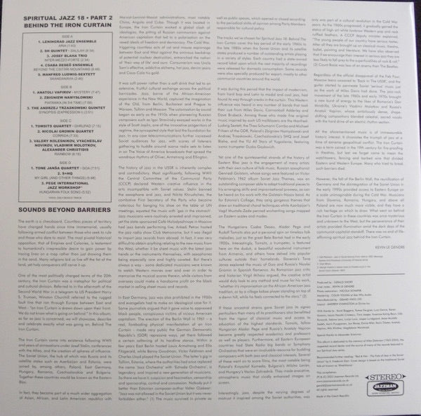 Image of Back Cover of 2xLP - NEW/NEW - VARIOUS, Spiritual Jazz 18: Behind The Iron Curtain (Part 2) (Jazzman; JMANLP 149, UK 2025, Gatefold), , - 2735096E