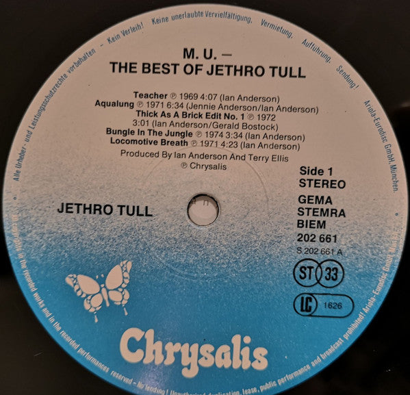 Image of Label Cover of 4xLP - VG/VG - JETHRO TULL, M.U. - The Best Of Jethro Tull (Chrysalis; 202 661-270, Europe 1987, Box Set), , - 2715402C