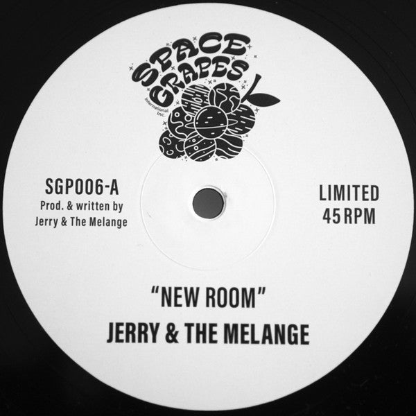 Image of Front Cover of 12" - /G+ - JERRY & THE MELANGE / BOB & THE RUSTLERS, New Room / Rustle Bob's Creek (Space Grapes; SGP006, Netherlands 2023), Light marks only, - 2715454C