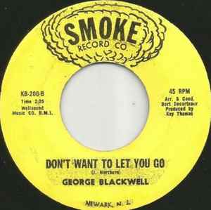 Image of Back Cover of 7" - /VG - GEORGE BLACKWELL, Can't Lose My Head / Don't Want To Let You Go (Smoke Records; KB-200, US ), Light marks. Strong VG., - 2725186E
