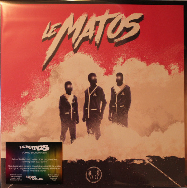 Image of Front Cover of 2xLP - EX/EX - LE MATOS, Coming Soon 2007-2011 (Return To Analog ; RTA-038, Canada 2018, Insert, Print, Sticker, Red Vinyl), Stickered Plastic Outer Sleeve, Limited Edition No 410/500, - 2825086E