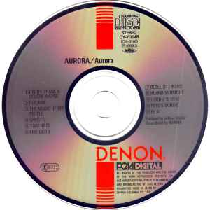 Image of Label Cover of 2835123E: CD - AURORA, Aurora (Denon; CY-73148, Japan 1989, Jewel Case) VG+/VG