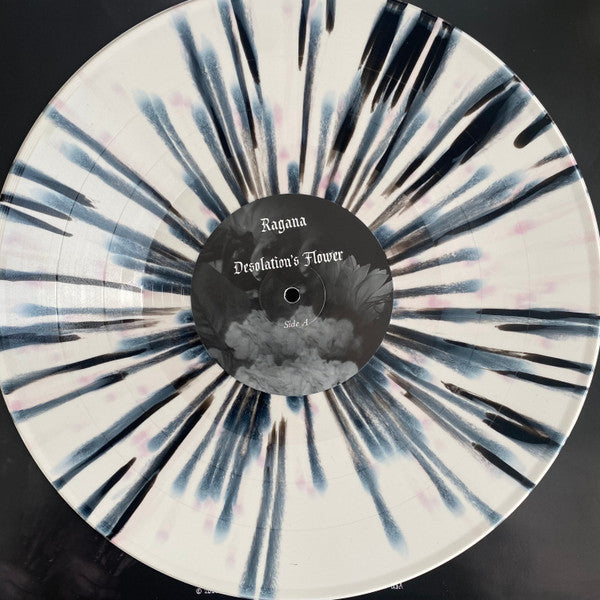 Image of Label Cover of LP - VG+/VG+ - RAGANA, Desolation's Flower (Flenser Records; FR150, USA, Canada & Europe 2023, Outer Plastic Sleeve With Hype Sticker, Cream With Black & Pink Splatter Vinyl), , - 2925052E