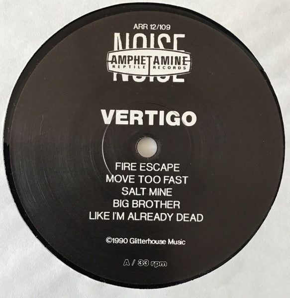 Image of Label Cover of LP - VG/VG+ - VERTIGO, Vertigo (Glitterhouse Records; ARR 12/109, Europe 1990), , - 2945314S