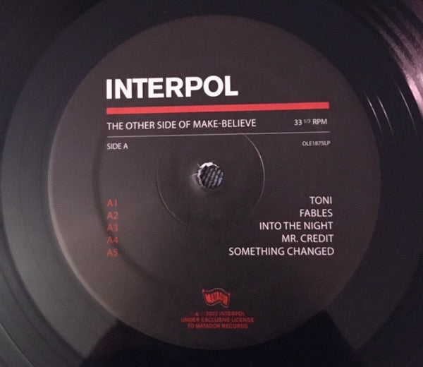Image of Label Cover of LP - NEW/NEW - INTERPOL, The Other Side Of Make-Believe (Matador ; OLE1875LP, USA & Europe 2022, Inner), , - 2935048E