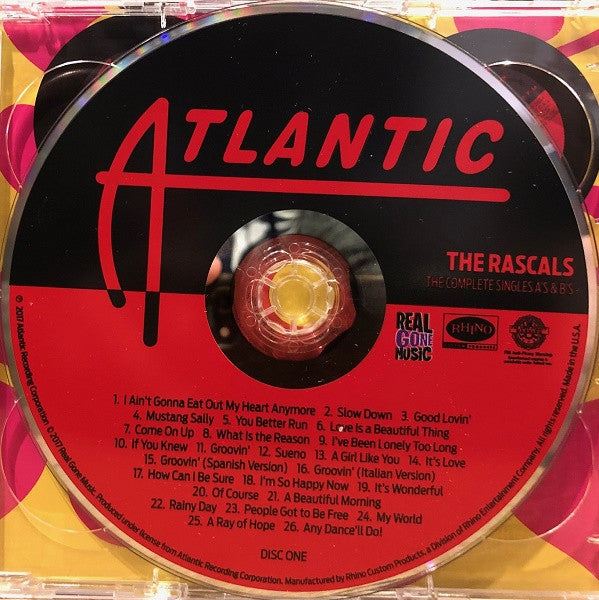 Image of Label Cover of 2935176E: 2xCD - THE RASCALS, The Complete Singles A's & B's (Real Gone Music; RGM 0518, US 2017, Jewel Case) VG+/VG+
