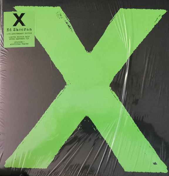 Image of Front Cover of 3845237S: 2xLP - ED SHEERAN, X (10th Anniversary) (Asylum Records; 5054197995064, Europe 2024 Reissue, Gatefold, 2 Inners, Half-Speed Mastered) Still in opened stickered shrinkwrap VG+/VG+