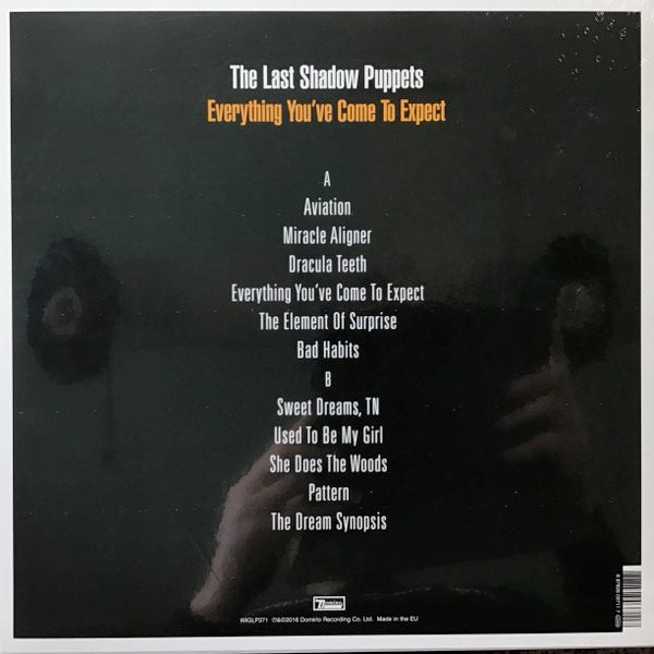 Image of Back Cover of LP - NEW/NEW - THE LAST SHADOW PUPPETS, Everything You've Come To Expect (Domino; WIGLP371, Europe 2024 Reissue, Insert, Download Code), , - 1516475C