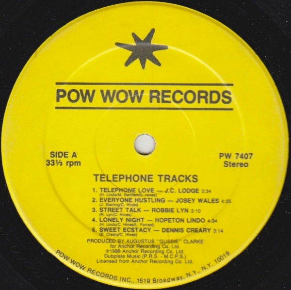 Image of Label Cover of LP - VG+/VG+ - VARIOUS ARTISTS, Telephone Tracks (Pow Wow Records; PW 7407, US 1988), , - 3115180C