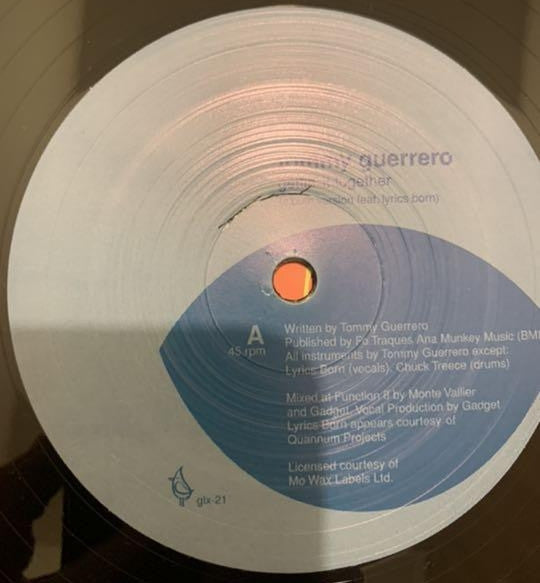 Image of Label Cover of 12" - VG+/VG - TOMMY GUERRERO, Gettin' It Together (Galaxia; glx-21, US 2004, Picture Sleeve), Shrink-wrap, - 3115342C