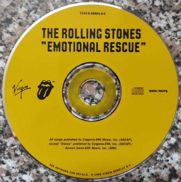 Image of Label Cover of CD - VG/EX - THE ROLLING STONES, Emotional Rescue (Virgin; VJCP-27007, USA & Europe 1994, Vinyl-Replica), , - 3155216S