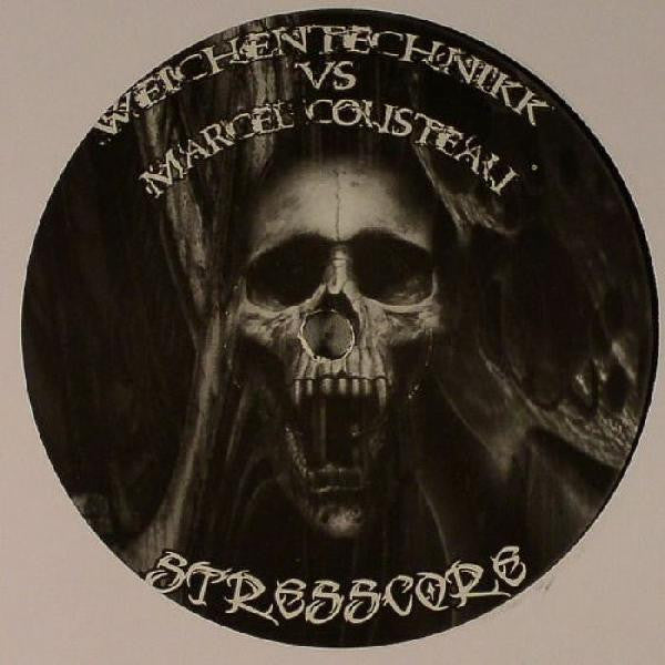 Image of Back Cover of 3225020E: 12" - WEICHENTECHNIKK VS. MARCEL COUSTEAU, Stresscore (Crowbar Recordings; Crowbar020, Germany 2005) /VG