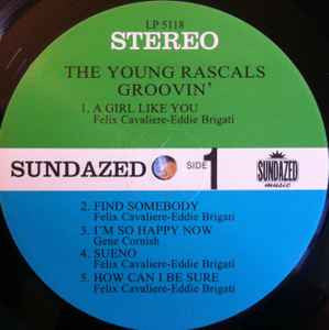 Image of Label Cover of 3245027S: LP - THE YOUNG RASCALS, Groovin' (Sundazed Music; LP 5118, US 2013 Reissue, Insert) VG+/VG+