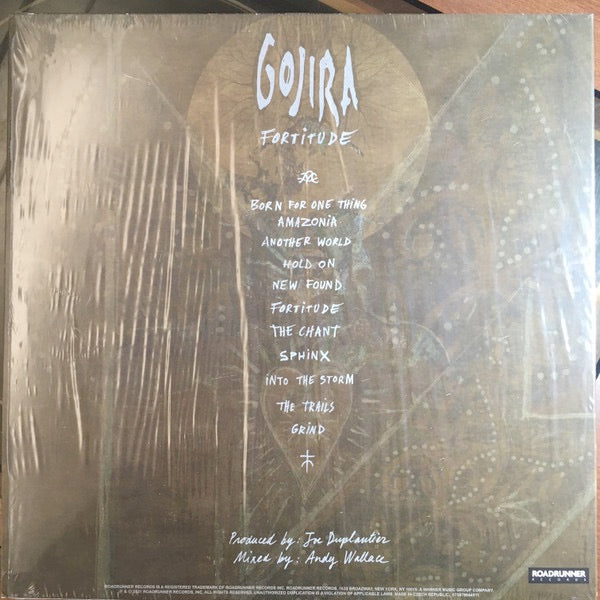 Image of Back Cover of LP - NEW/NEW - GOJIRA, Fortitude (Roadrunner; 075678644511, Europe 2021, Insert, Black Vinyl), , - 0216556C
