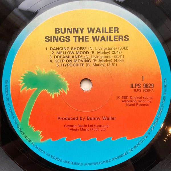 Image of Label Cover of LP - VG/G+ - BUNNY WAILER, Sings The Wailers (Island Records; ILPS 9629, UK 1981, Inner), Marks on disc. Plays above grade. Light ringwear on sleeve., - 2626190E