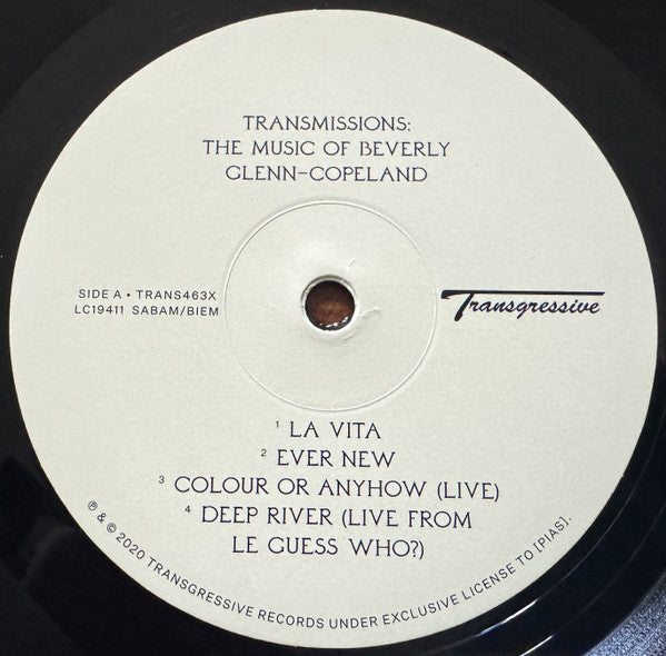 Image of Label Cover of LP - EX/VG - BEVERLY GLENN-COPELAND, Transmissions: The Music Of Beverly Glenn-Copeland (Transgressive; TRANS463, Europe 2020, Gatefold, With 7"), Strong VG. Light hairlines. Still in hype stickered shrinkwrap., - 3026227E