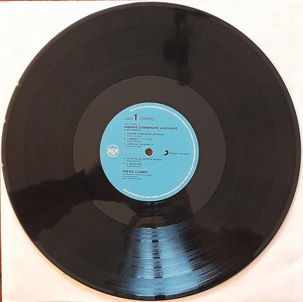 Image of Label Cover of 3445160S: LP - PIERO CIAMPI, Andare Camminare Lavorare E Altri Discorsi (RCA; .88875164091, Europe 2015 Reissue, 180g Vinyl) Faint ring and edge wear, creasing. VG/VG+
