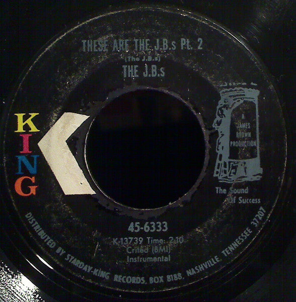 Image of Back Cover of 7" - /VG+ - THE J.B.S, These Are The J.B.s (King Records; 45-6333, US 1970), , - 2956057S
