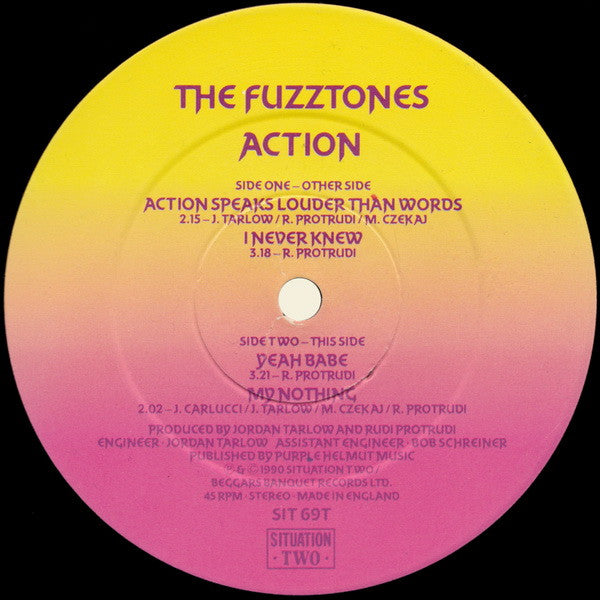 Image of Label Cover of 3515232C: 12" - FUZZTONES, Action (Situation Two; SIT 69 T, UK 1990) VG/VG+