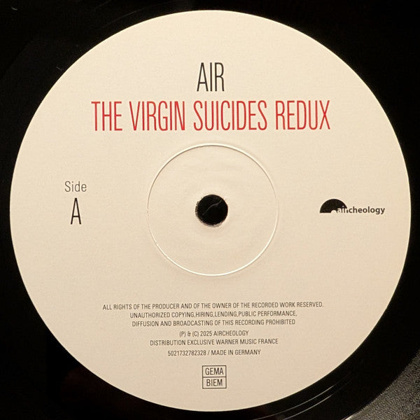 Image of Label Cover of 4435057E: LP - AIR, The Virgin Suicides Redux (AIRCHEOLOGY; 5021732793973, Europe 2025 Reissue, Inner) NEW/NEW