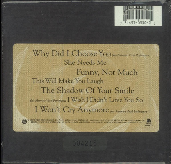 Image of Back Cover of CD - VG/VG+ - MARVIN GAYE, Vulnerable (Motown; 314530550-2 STO2, US 1997, Box Set), Still In Shrinkwrap., - 3715491C