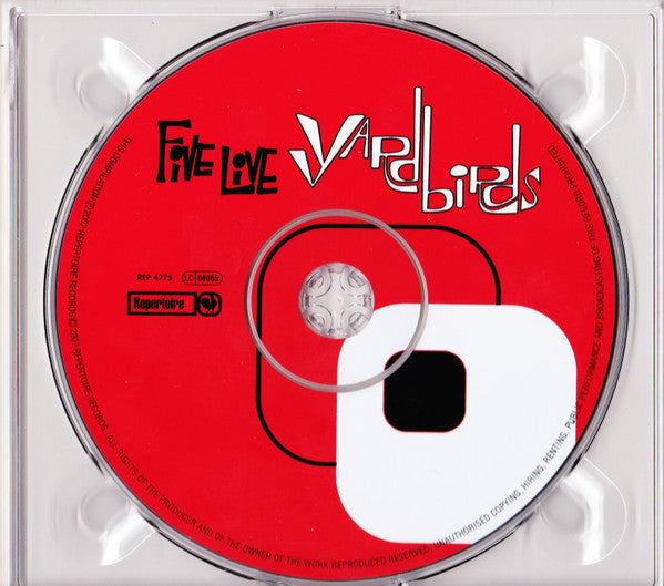 Image of Label Cover of 3755178S: CD - THE YARDBIRDS, Five Live Yardbirds (Repertoire Records; REP 4775, Germany 2007) VG/VG+