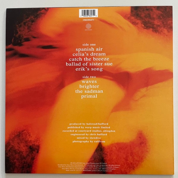 Image of Back Cover of 3815042C: LP - SLOWDIVE, Just For A Day (Sony Music; 19802886071, Europe 2025 Reissue, Inner) Still In Shrinkwrap EX/EX