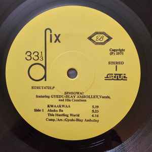 Image of Label Cover of 3825128E: LP - GYEDU BLAY AMBOLLEY, Simigwa (Strut; STRUT472LP, Germany 2025, Inner) EX/EX