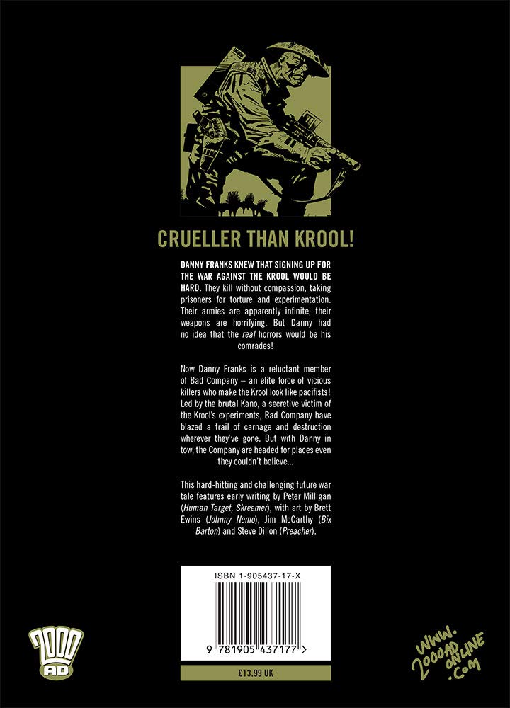 Image of Back Cover of Book - VG+/VG+ - PETER MILLIGAN, Bad Company: Goodbye, Krool World (2000 Ad; , UK 2007), Strong VG+, - 3855017S