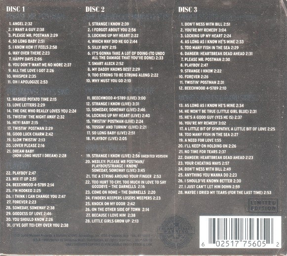 Image of Label Cover of 3xCD - VG/VG+ - THE MARVELETTES, Forever: The Complete Motown Albums Volume 1 (Hip-O Select; BB001151602, US 2009, Limited Edition Of 5000), , - 3855098S