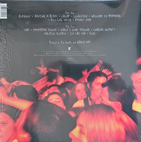 Image of Back Cover of 4115024C: LP - GREEN DAY, Dookie (Warner Records; 0093624829904, Europe 2025 Reissue, Raspberry Vinyl) NEW/NEW