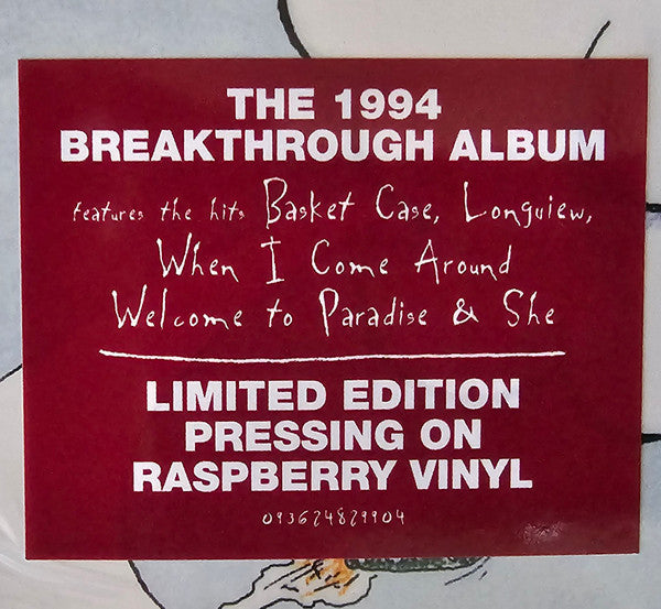 Image of Label Cover of LP - NEW/NEW - GREEN DAY, Dookie (Warner Records; 0093624829904, Europe 2025 Reissue, Raspberry Vinyl), , - 0456106S