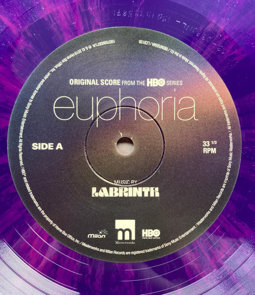 Image of Label Cover of LP - NEW/NEW - LABRINTH, Euphoria (Original Score From The HBO Series) (Milan; 19075995871, Europe 2022 Reissue, Gatefold, Insert, Purple Splatter Vinyl), , - 4815241C