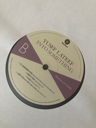 Image of Label Cover of LP - NEW/NEW - YUSEF LATEEF, Into Something (WaxTime; 772372, Europe 2025 Reissue, 180 Gram Vinyl), , - 1236174E