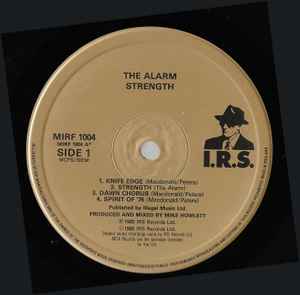 Image of Label Cover of LP - VG/VG+ - THE ALARM, Strength (I.R.S. Records; MIRF 1004, UK 1985, Inner), Writing on inner, light edge wear., - 3915173C
