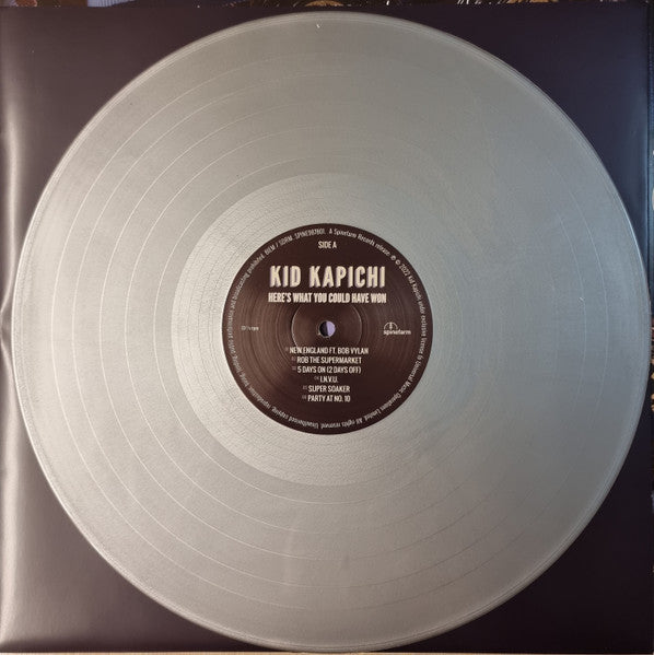 Image of Label Cover of 4025050E: LP - KID KAPICHI, Here's What you Could Have Won (Spinefarm Records; SPINE987801, UK 2022, Silver Vinyl) VG+/VG+