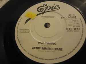 Image of Back Cover of 4025326E: 7" - VICTOR ROMERO EVANS, I Need A Girl Tonight / Two Timing (Epic; EPC A1647, UK 1981, Promo) Lots of marks. Few light clicks. /G