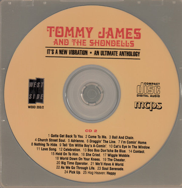 Image of Label Cover of 4055267S: CD - TOMMY JAMES & THE SHONDELLS, It's A New Vibration: An Ultimate Anthology (Westside ; WESD 203, UK 1997) VG+/VG+