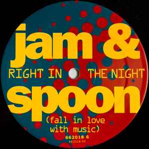 Image of Label Cover of 12" - VG/VG+ - JAM & SPOON, Right In The Night (Fall In Love With Music) (Epic; 662018 6, UK 1995, Stickered Plain Die Cut Sleeve), , - 4016571C