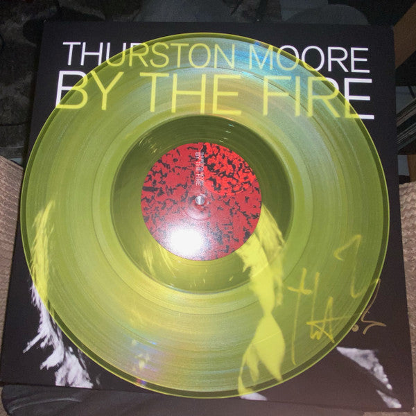 Image of Label Cover of 2xLP - VG+/VG+ - THURSTON MOORE, By The Fire (The Daydream Library Series; DLS10, Europe 2020, Gatefold, 2 Inners), Signed by Thurston in Silver Marker on Front Sleeve, - 4025528E