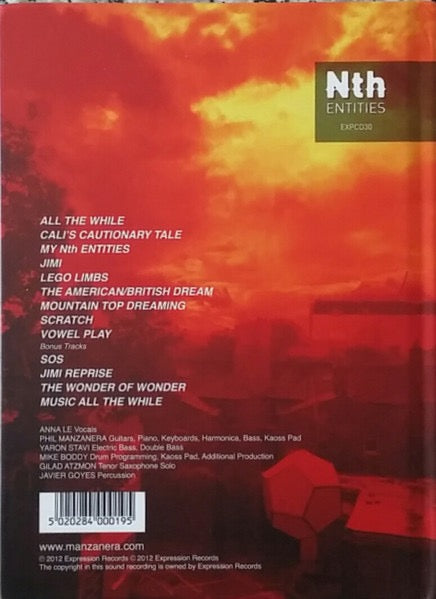 Image of Back Cover of CD - VG+/VG+ - ANNA LE, PHIL MANZANERA, Nth Entities (Expression Records; EXPCD30, UK & Europe 2012, Book Sleeve), , - 4135067E