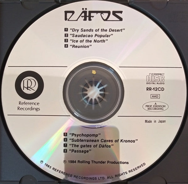 Image of Label Cover of 4155269S: CD - MICKEY HART, AIRTO*, FLORA PURIM, D�fos (Reference Recordings; RR-12CD, US 1984) VG+/VG+