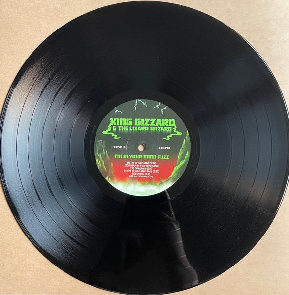 Image of Label Cover of LP - NEW/NEW - KING GIZZARD & THE LIZARD WIZARD, I'm In Your Mind Fuzz (Heavenly Recordings; HVNLP109X, Europe 2025 Reissue, Black Bio-vinyl), , - 2416321C