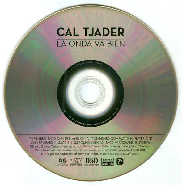 Image of Label Cover of 4235092E: CD - CAL TJADER, La Onda Va Bien (Concord Jazz Picante; SACD-1020-6, US 2003, Slipcase, SACD) VG+/VG+