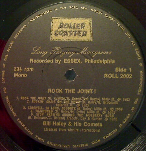 Image of Label Cover of 4215175C: 10" LP - BILL HALEY AND HIS COMETS, Rock The Joint! (Rollercoaster Records; ROLL 2002, UK 1979 Reissue, Picture Sleeve) Strong VG VG/VG